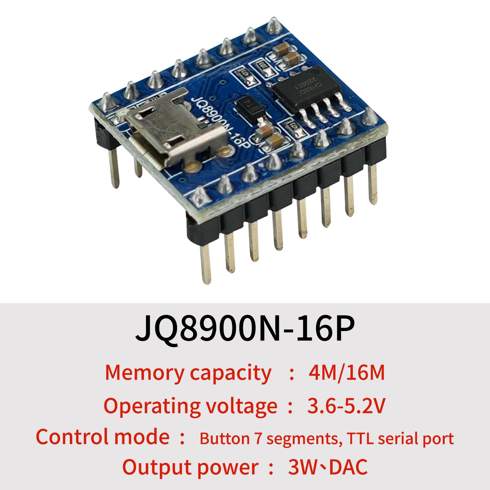 Audio Music Mp3 Download Free - Voice Playback Module, JQ8900N-16P USB Download
