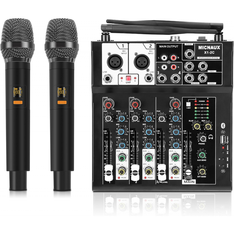 Audio Mixer 4 Channel - 4 Channel Audio Mixer, Karaoke Mixer
