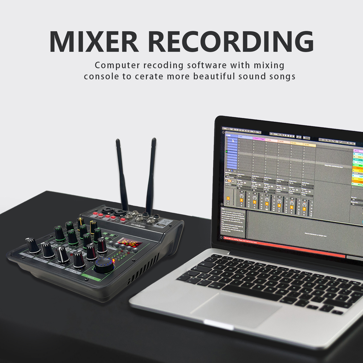 Audio Mixer 4 Channel - GAX-450A Professional 4 channel audio mixer