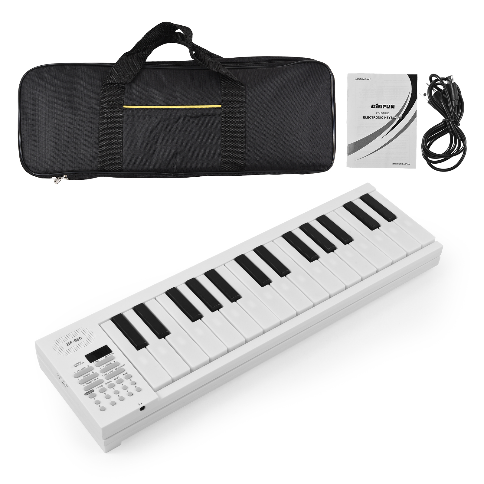 Keyboard Piano 61 Key - 61-Key Foldable Electronic Piano Multifunctional Electronic