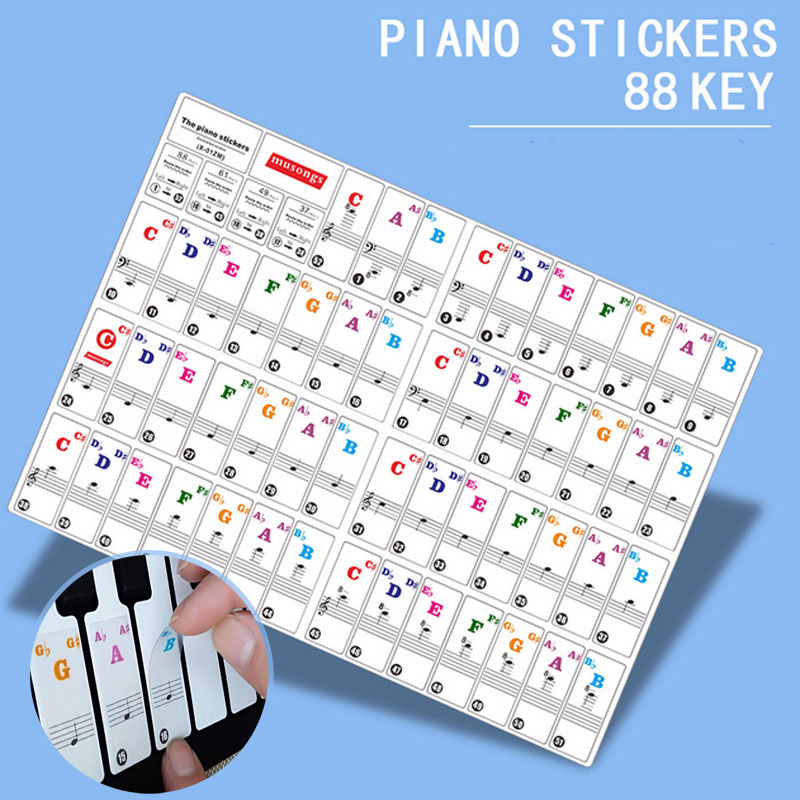 Keyboard Piano 61 Key - Transparent Piano Keyboard Stickers 88/61/54 Key