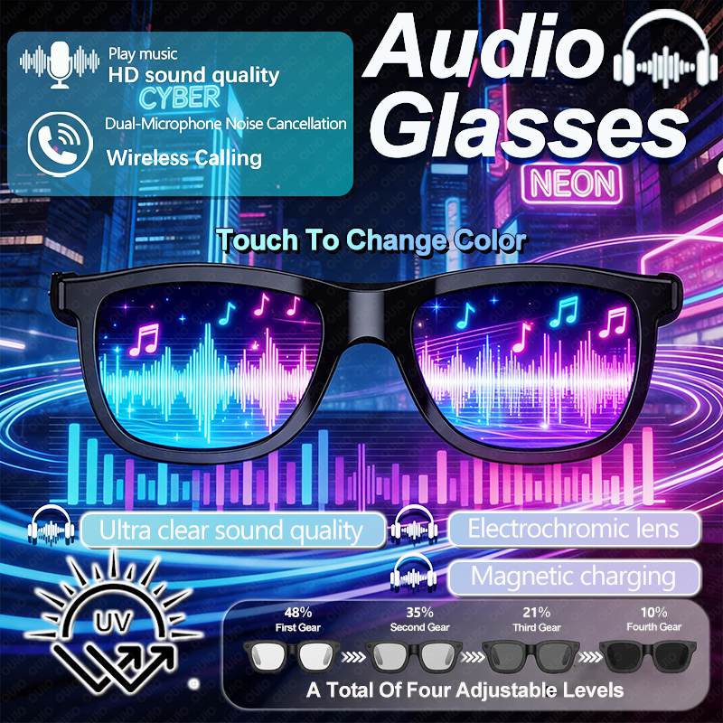Audio Music Effect - E05C Ultra-Clear Sound Quality Audio Glasses