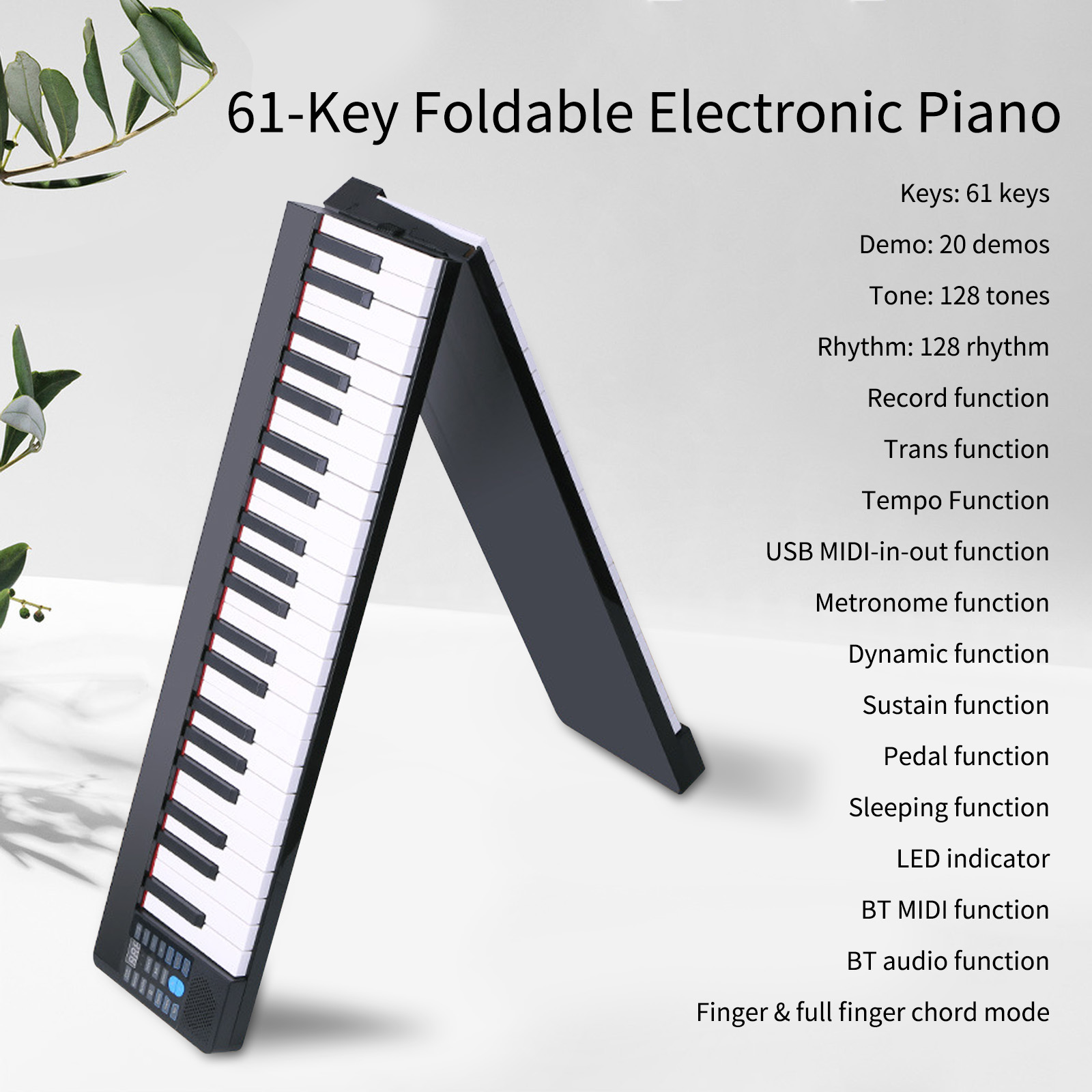 61-Key Foldable Electronic Pia - Keyboard Piano 61 Key avaliação e preço