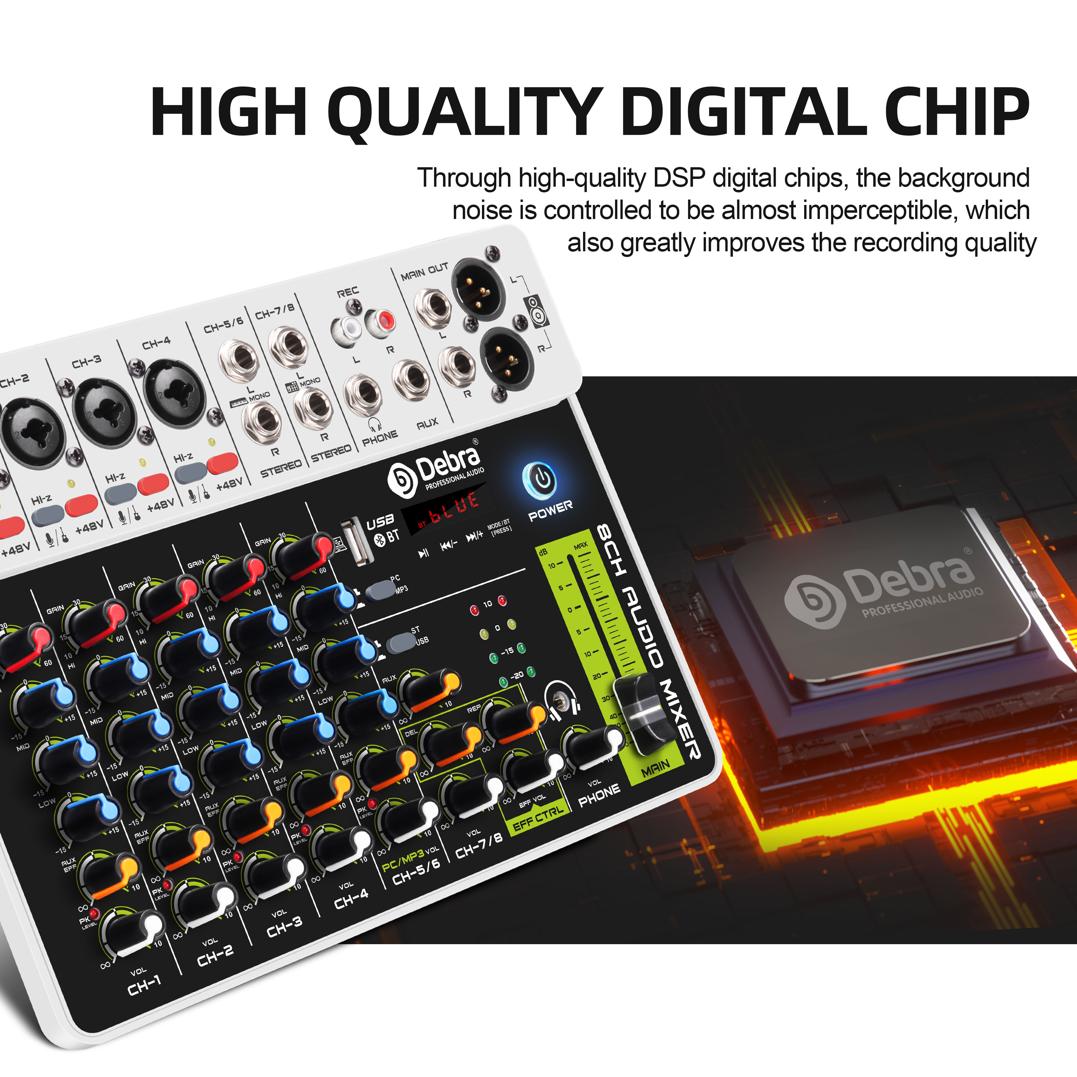 V4 V8 Audio Interface Mixer wi - Audio Mixer 4 Channel avaliação e preço