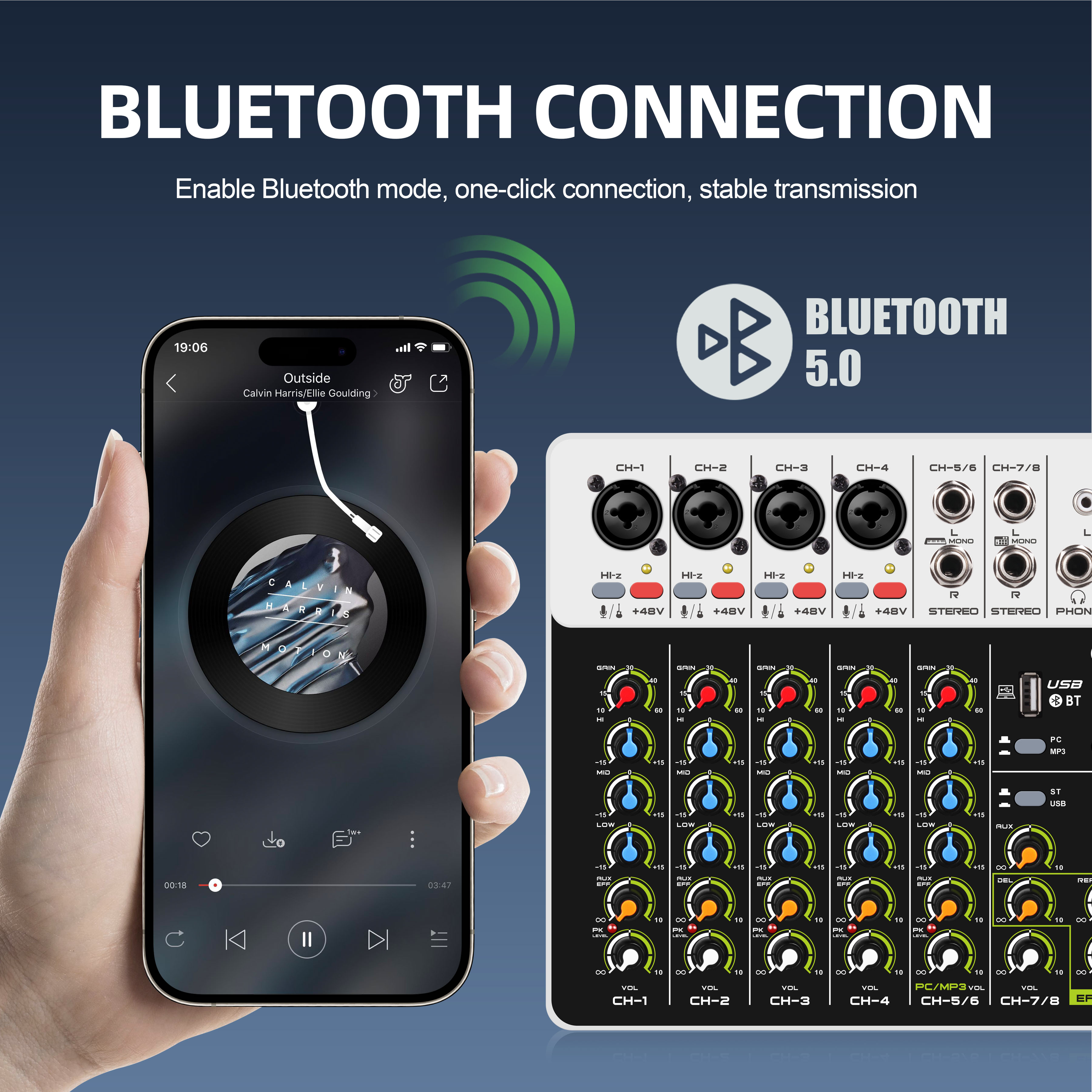 V4 V8 Audio Interface Mixer wi - Audio Mixer 4 Channel avaliação e preço