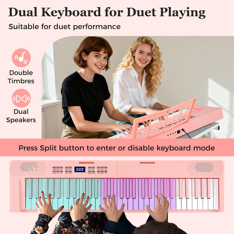61-Key Foldable Piano Keyboard - Keyboard Piano 61 Key avaliação e preço