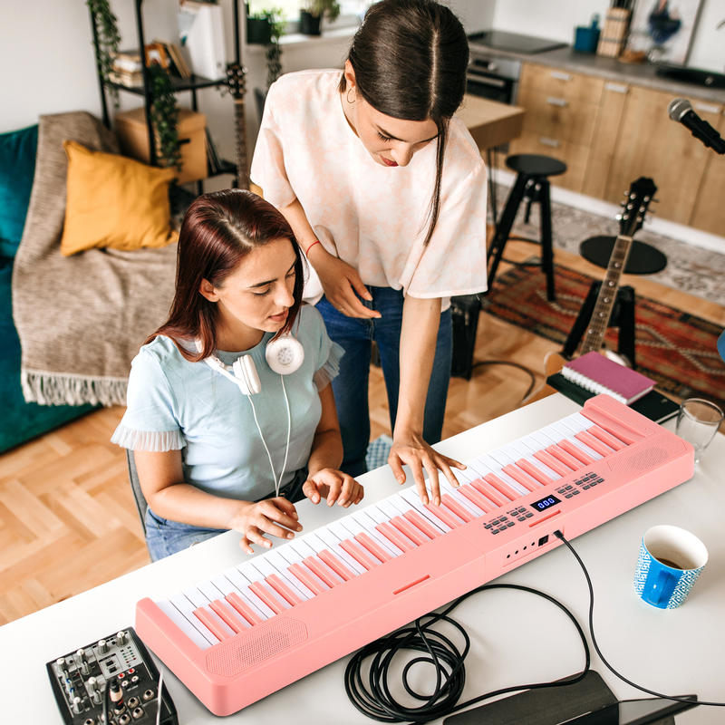 61-Key Foldable Piano Keyboard - Keyboard Piano 61 Key avaliação e preço