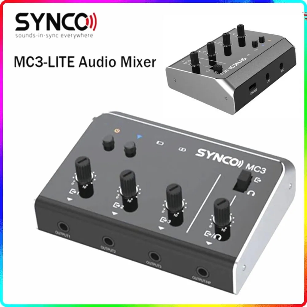 Synco MC3 Lite Audio Mixer 4 C - Audio Mixer 4 Channel avaliação e preço