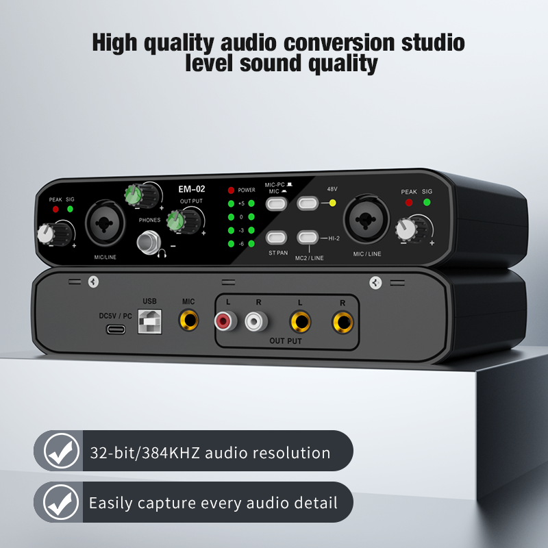 Audio Interface With Microphon - Audio Mixer 4 Channel avaliação e preço