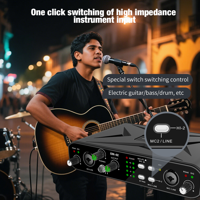 Audio Interface With Microphon - Audio Mixer 4 Channel avaliação e preço