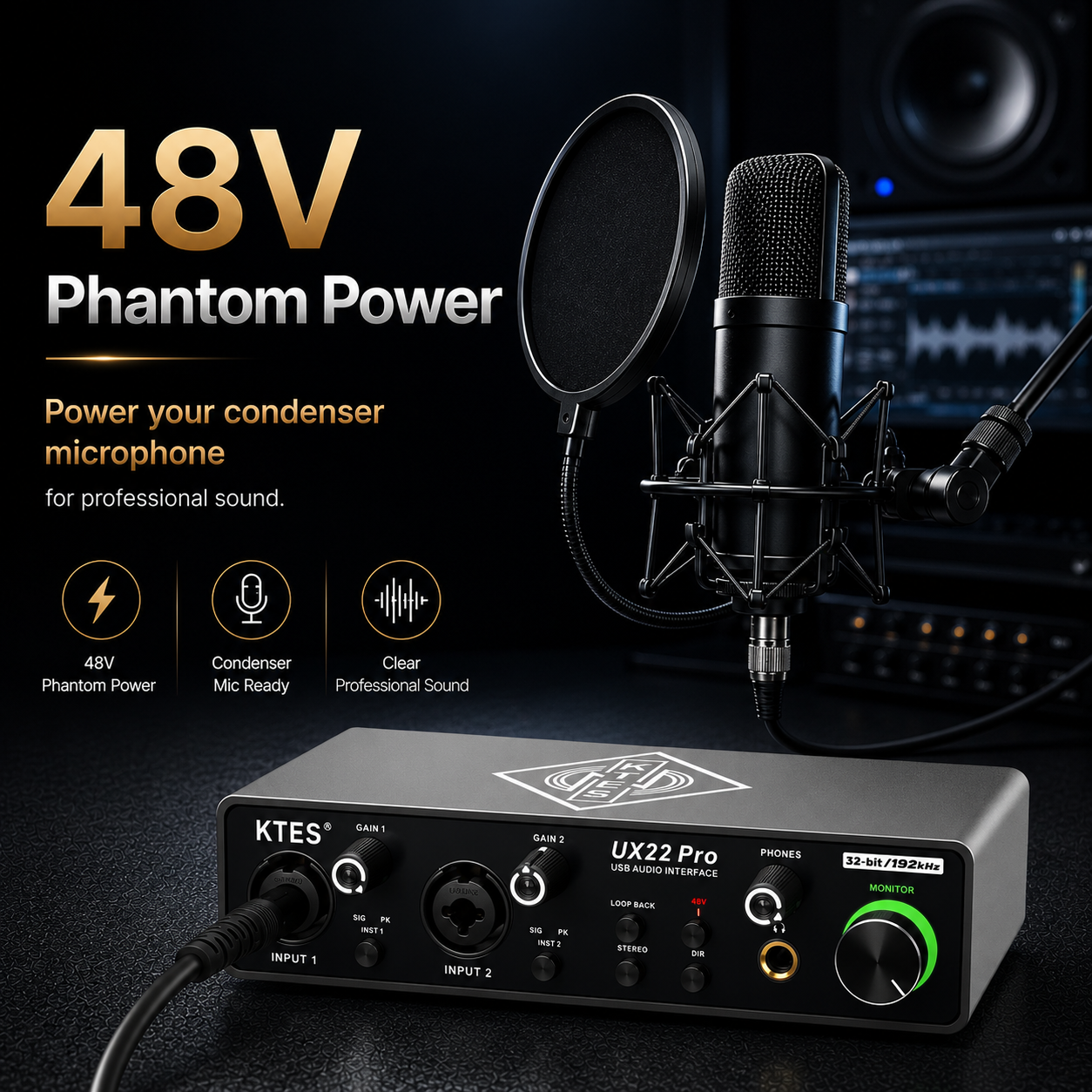 UX22 Pro Audio Interface 192kH - Music Audio Facebook avaliação e preço
