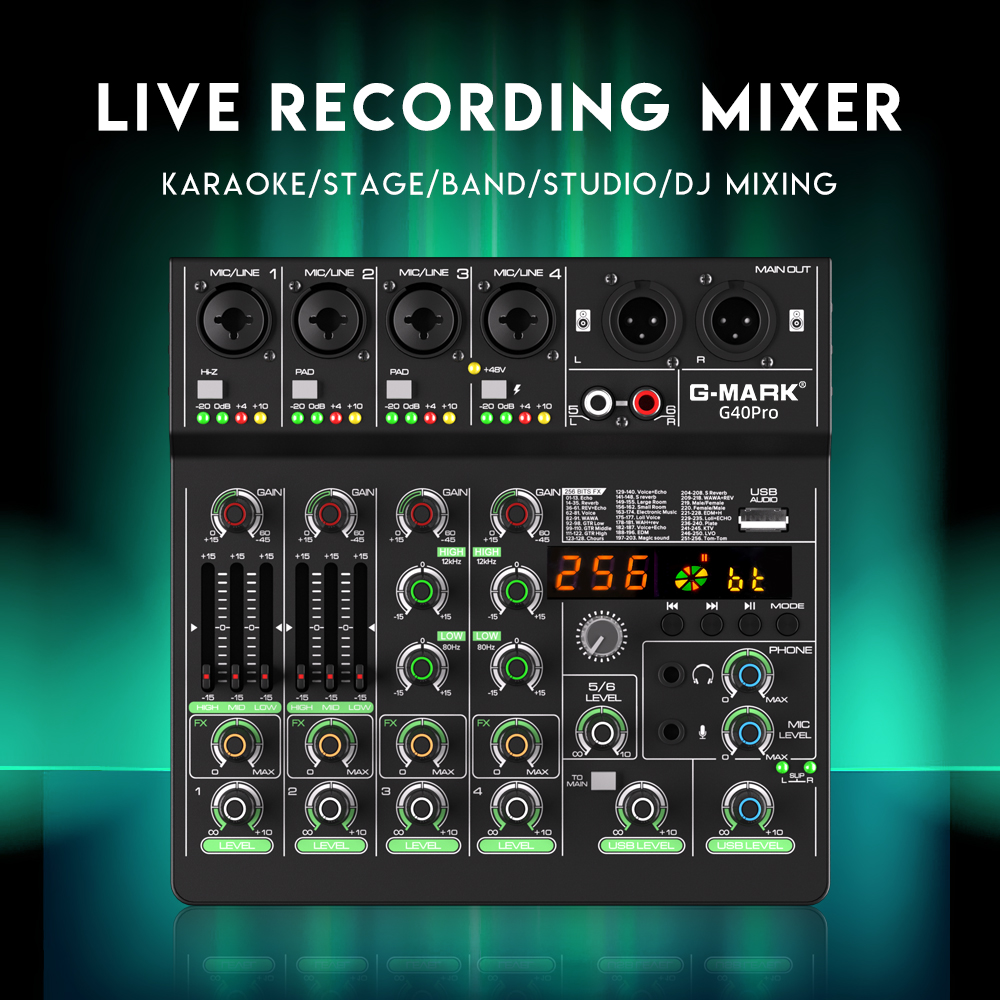 Mixing Console G-MARK G40PRO 4 - Audio Mixer 4 Channel avaliação e preço