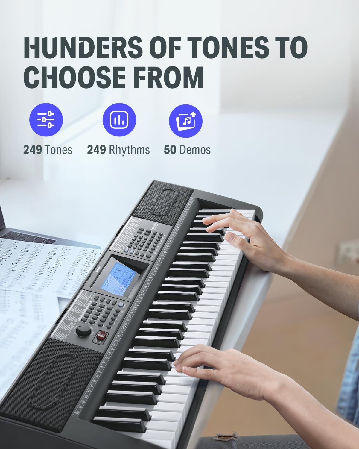 61-Key Electric Piano Keyboard - Keyboard Piano 61 Key avaliação e preço