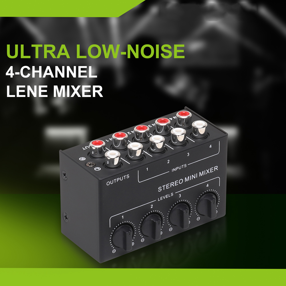 Professional Stereo 4 Channel  - Audio Mixer 4 Channel avaliação e preço