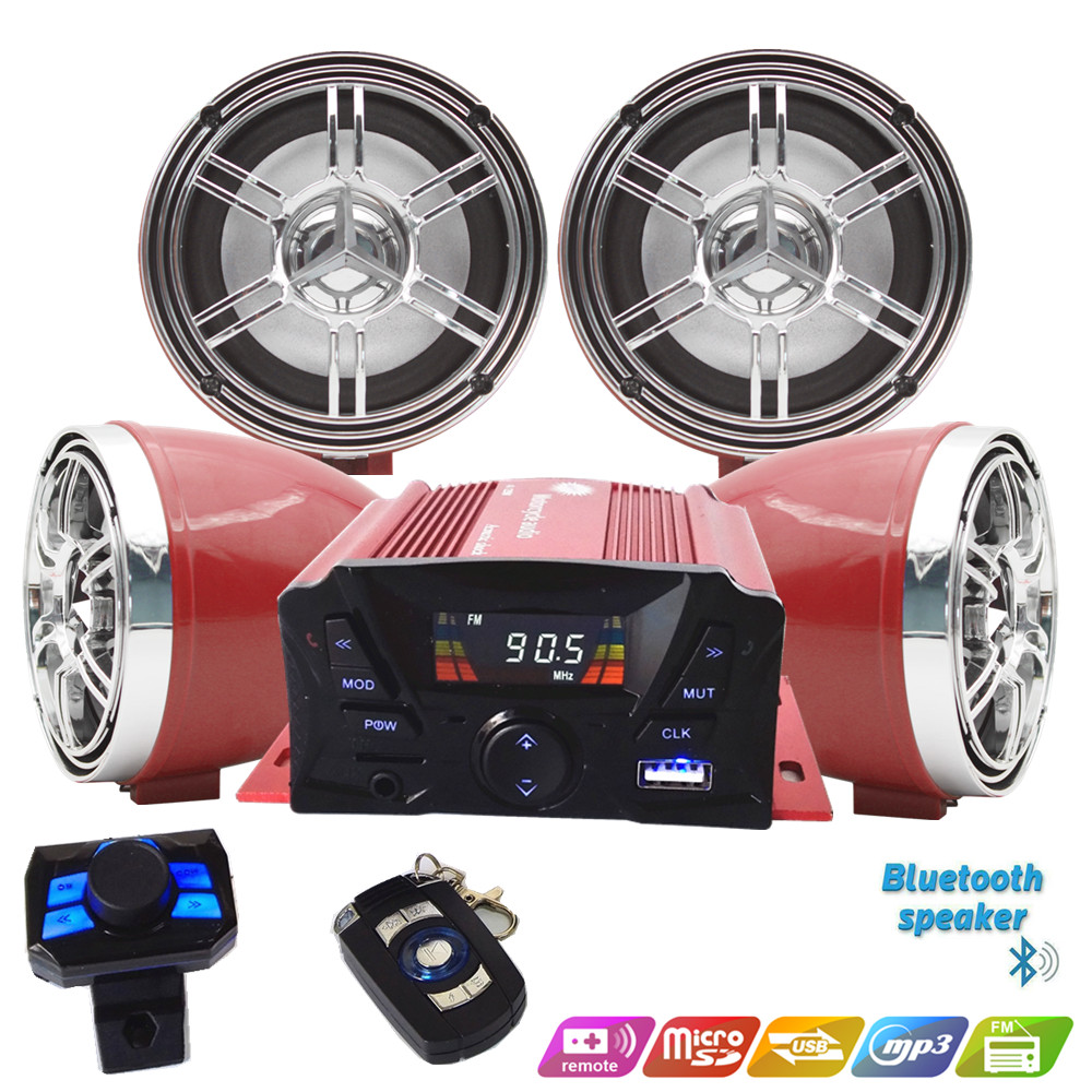 12V 4 Channel UTV ATV Golf Car - Audio Music Free Mp3 avaliação e preço