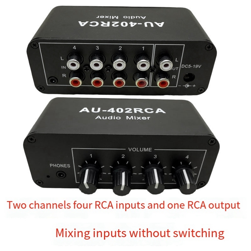 AU-402RCA Stereo Audio Mixer M - Audio Mixer 4 Channel avaliação e preço