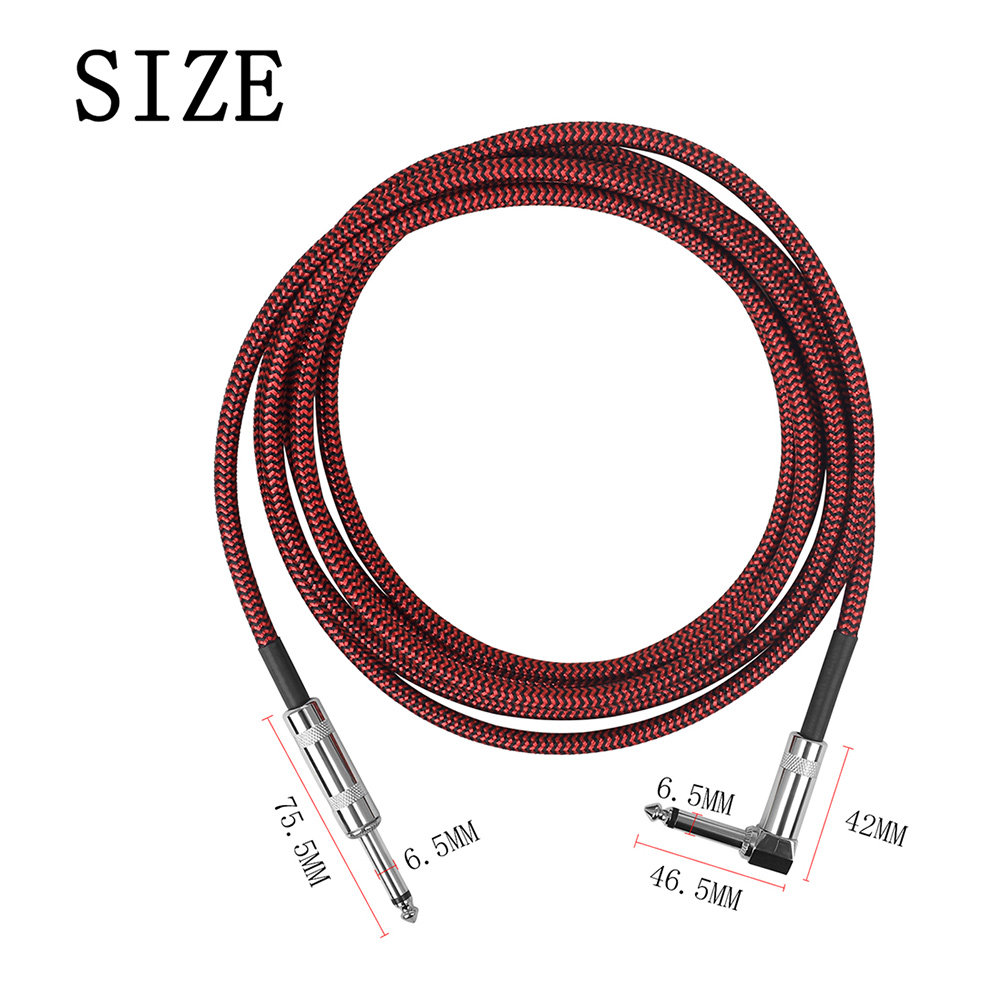 Guitar Patch Cable Nylon Metal - Audio Music Effect avaliação e preço