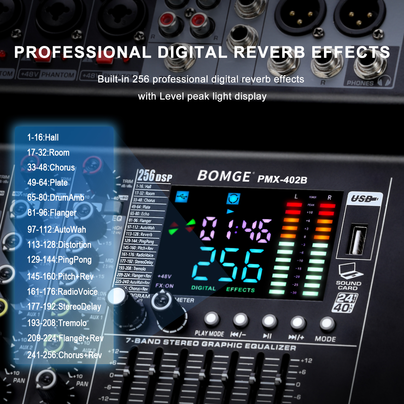 Professional Audio Mixer BOMGE - Audio Mixer 4 Channel avaliação e preço