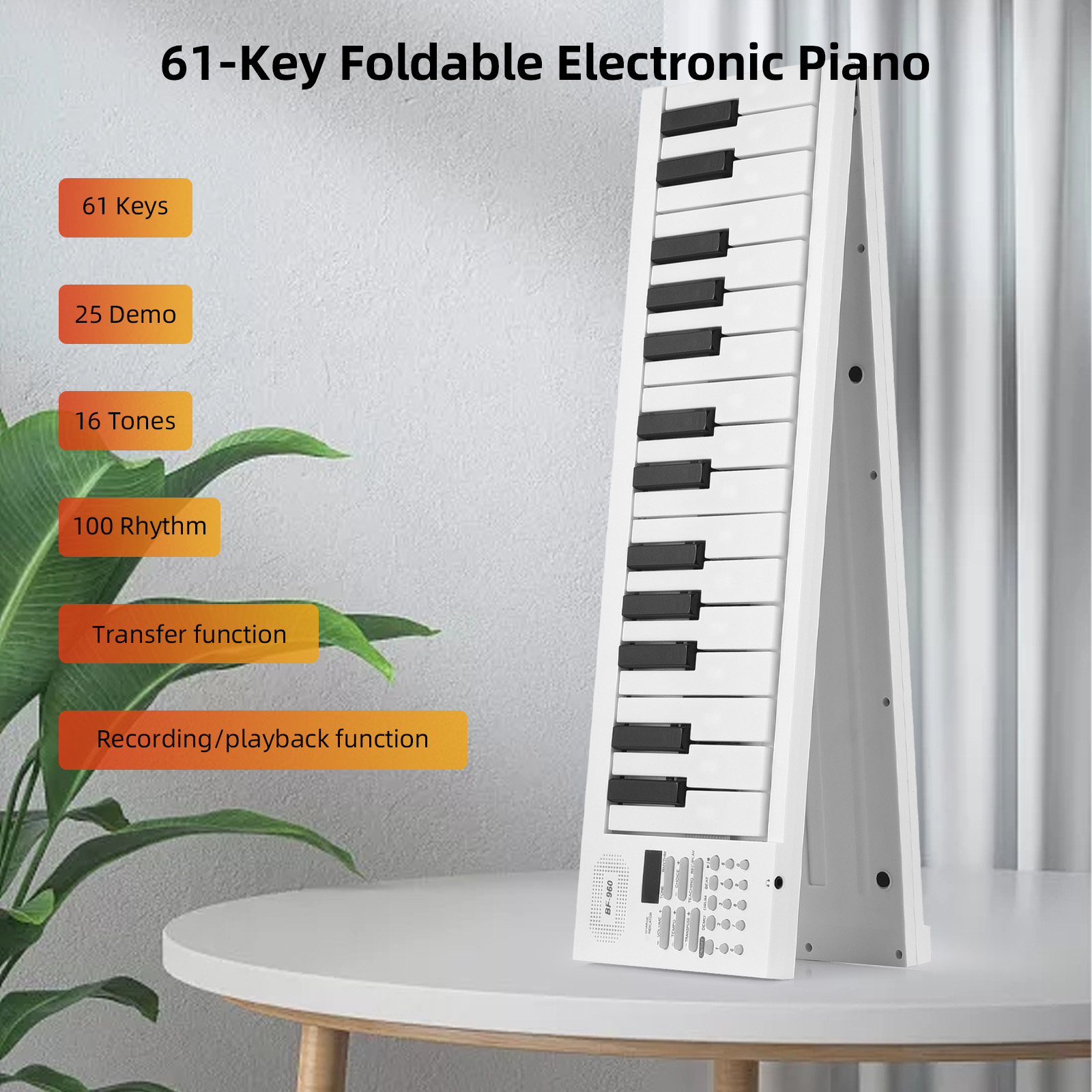 61-Key Foldable Electronic Pia - Keyboard Piano 61 Key avaliação e preço