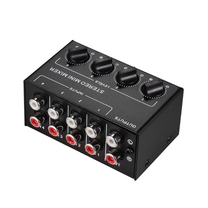  4-Channel Passive Mixer Small - Audio Mixer 4 Channel avaliação e preço