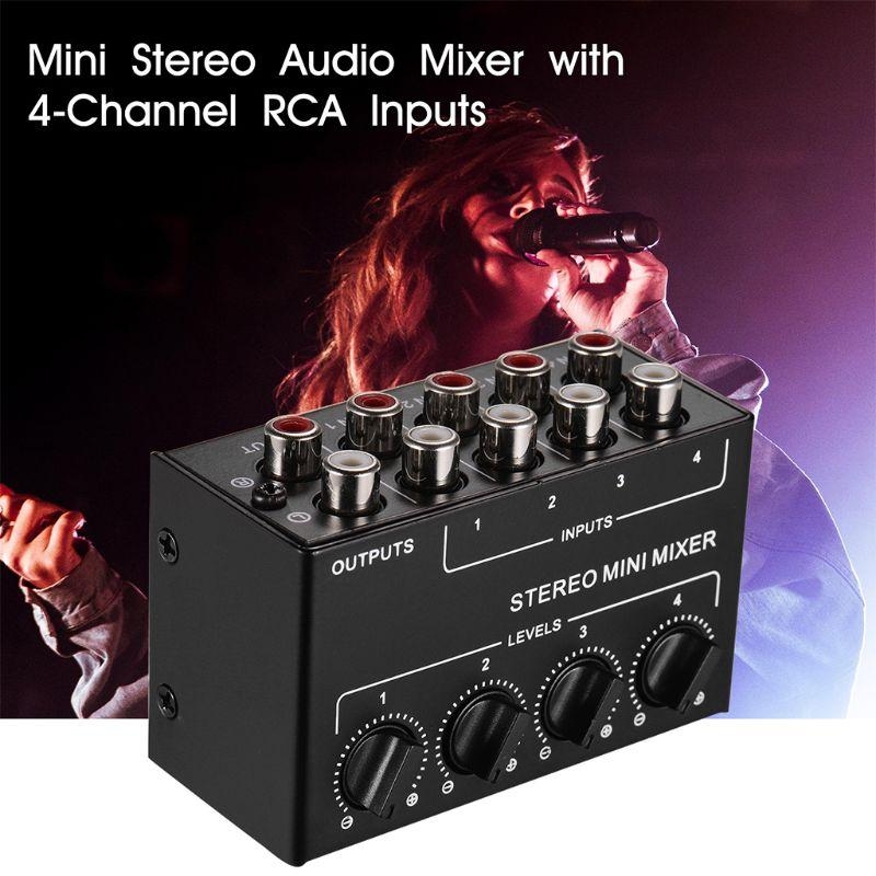  4-Channel Passive Mixer Small - Audio Mixer 4 Channel avaliação e preço