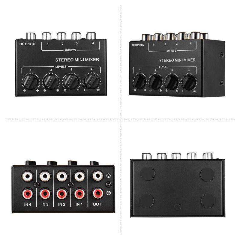  4-Channel Passive Mixer Small - Audio Mixer 4 Channel avaliação e preço